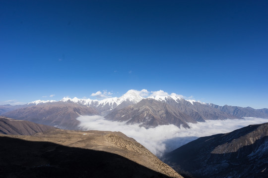 贡嘎山西坡主峰