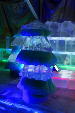 冰雕 冰雪 建筑 冰灯 夜景