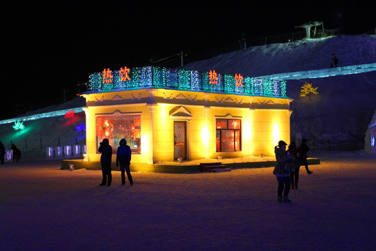 冰雕 冰雪 建筑 冰灯 夜景