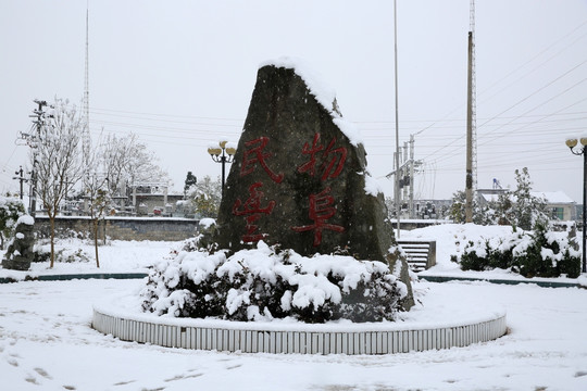 公园雪景