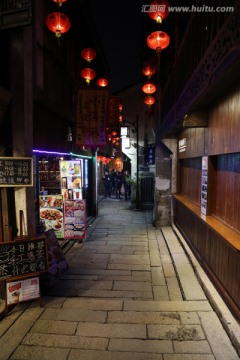 苏州七里山塘老街夜景