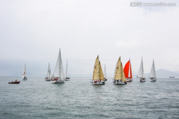 海南三亚三亚湾帆船