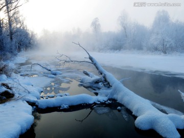 冬季极冷不冻河