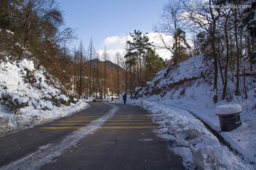 雪地美景道路