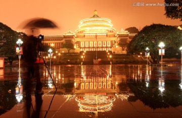 重庆夜景 人民大礼堂