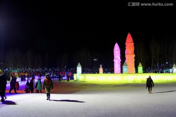 冰雕 冰雪 冰雪节 冰灯 夜景