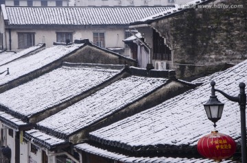 八字桥历史文化街区初雪