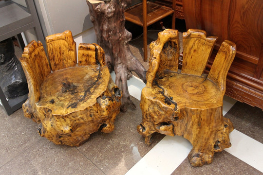 木雕 木墩 椅子