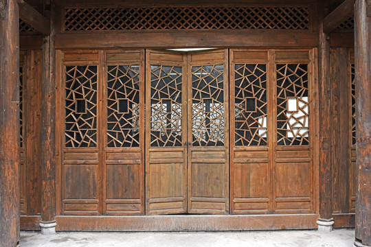 中式木门 仿古实木门窗