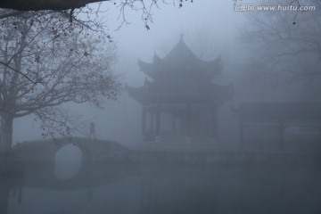 文明湖 古建筑