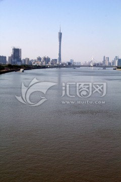 华南大桥小蛮腰珠江沿岸风景