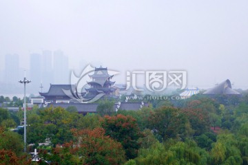 长沙江神庙和拱极楼