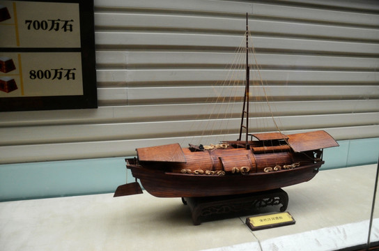 宋代汴河漕运船模型