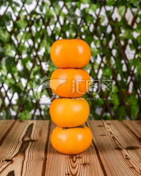 柿子 水果 实物 摄影