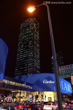 香港广场 上海 购物广场 夜色