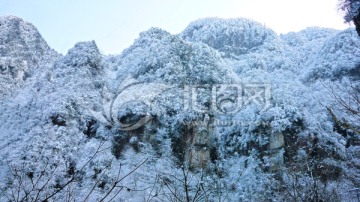 雪景 悬崖绝壁
