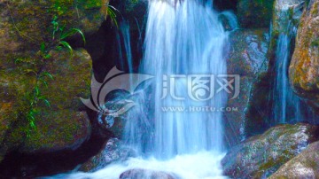 山泉瀑布 白练