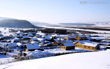 冬季中俄边境山村