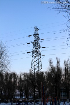 铁塔 高压线 电塔 电线架