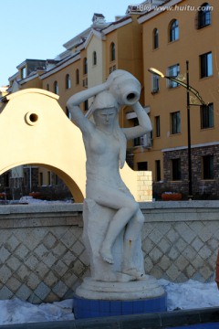 雕塑 洗浴 浴女 景区雕塑