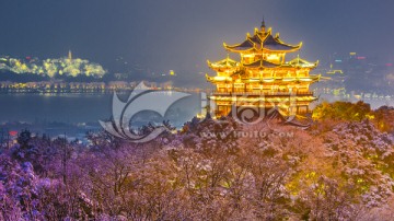 城隍阁雪中夜景