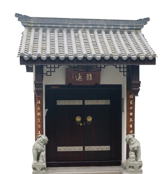 中式古典住宅园林建筑合成模型图