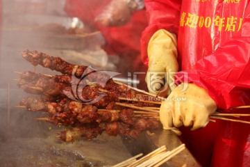 庙会小吃羊肉串