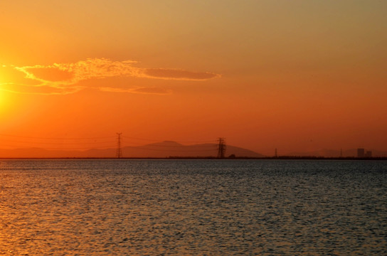 太湖落日