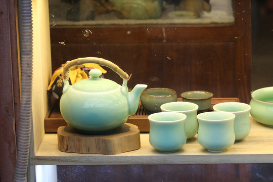 瓷茶壶五件套