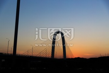 针鱼岭大桥 夕阳
