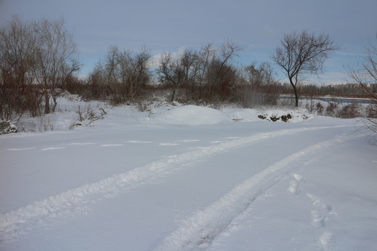 雪路车辙