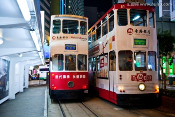 有轨电车 香港街景