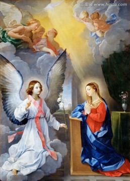 耶稣天使人物油画