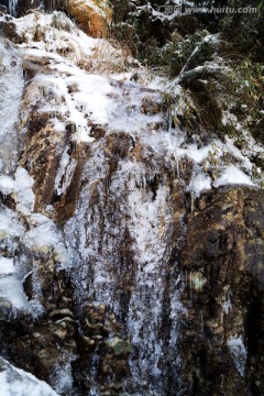 冰瀑 冰挂 武功山