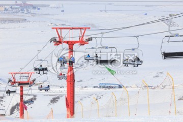 滑雪场索道