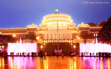 重庆市人民大礼堂夜景（高清）