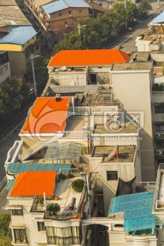 衡阳建筑 俯览  屋顶