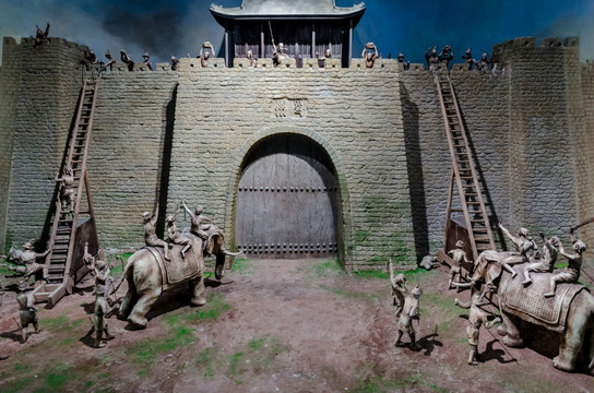 象兵攻打邕州城 古代攻城