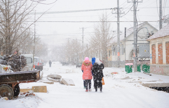 农村下雪