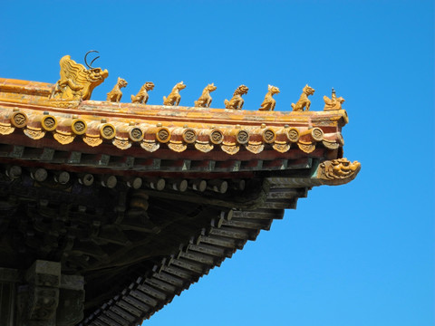 北京故宫中和殿檐脊兽