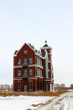 别墅 冬天 欧式建筑 洋房