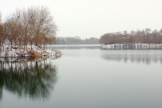 昆湖冬景