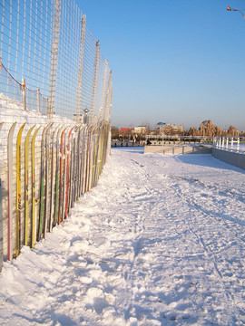 天津银河广场 临时滑雪场