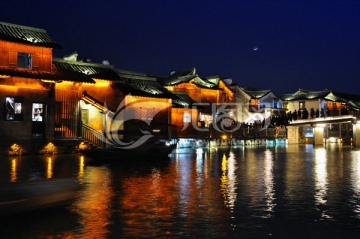 乌镇 乌镇夜景 西栅夜景 水乡