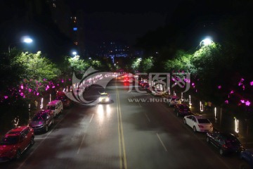 夜景 公路 汽车灯 春节夜景