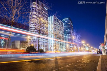北京街道夜景