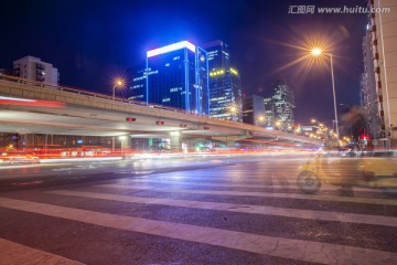 北京街道夜景