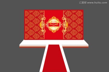 红色婚礼舞台