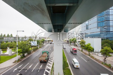 日本东京道路 城市交通 高架桥