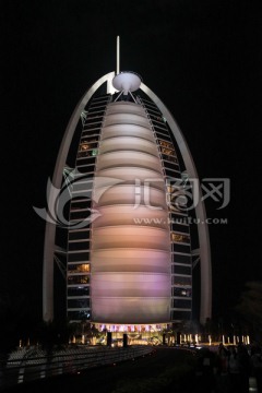 迪拜帆船酒店夜景